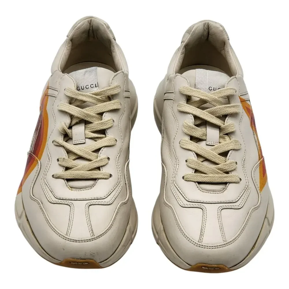 GUCCI Rhyton Interlocking GG Screener Star Leather Sneakers UK 7 US 8